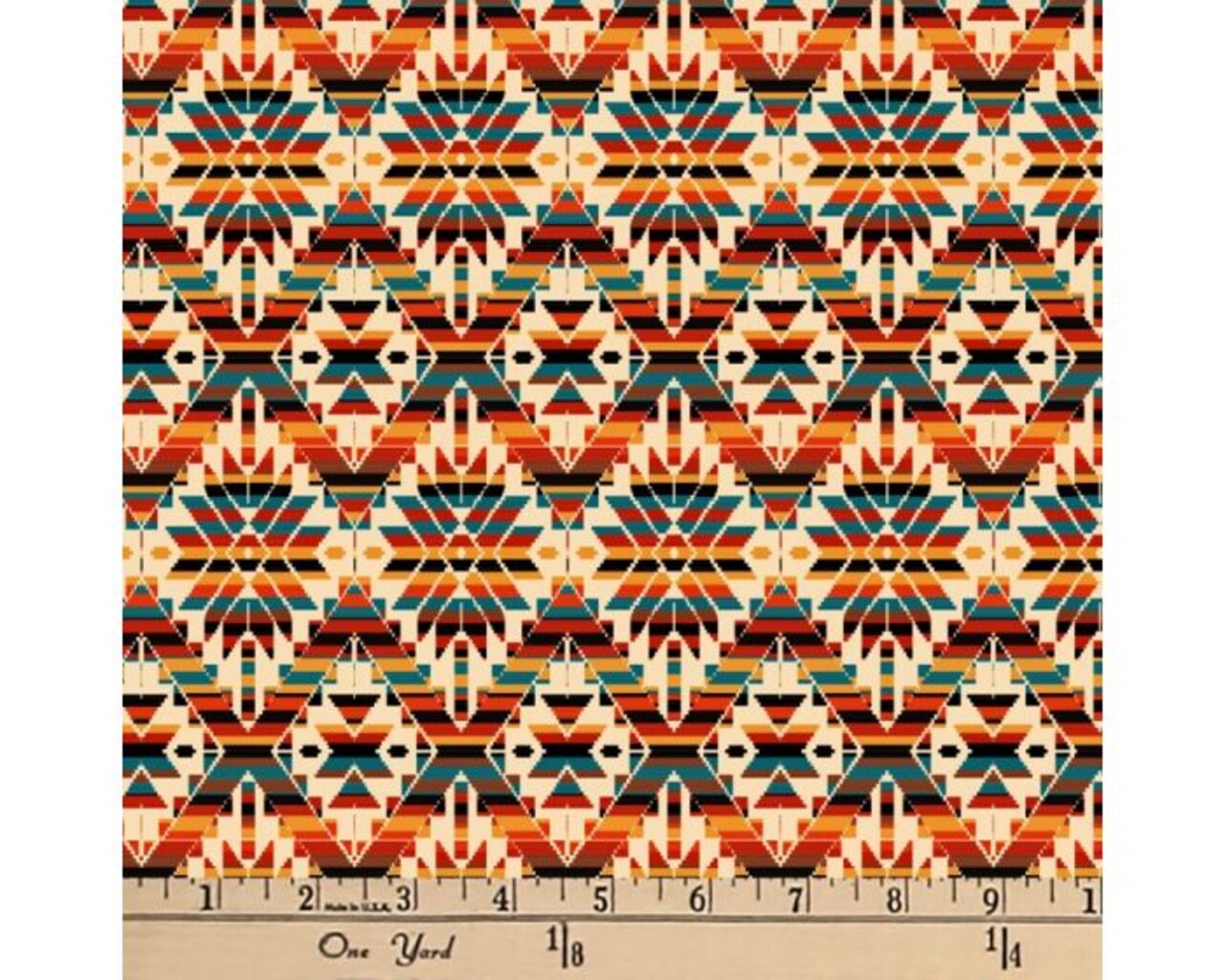 Viva Patterns Cream Digital Cotton Print Fabric | By the Yard | Sewing and Crafting | 44 inches wide